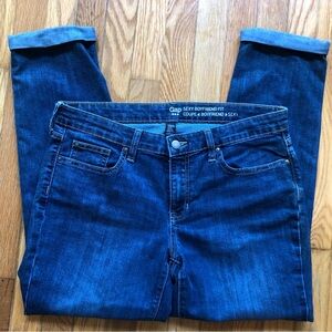 Gap Sexy Boyfriend Fit Dark Indigo Cropped Jeans | 10R